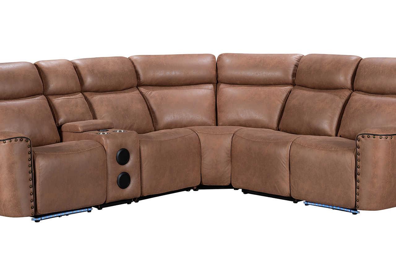 Romi Brown Power Reclining Sectional