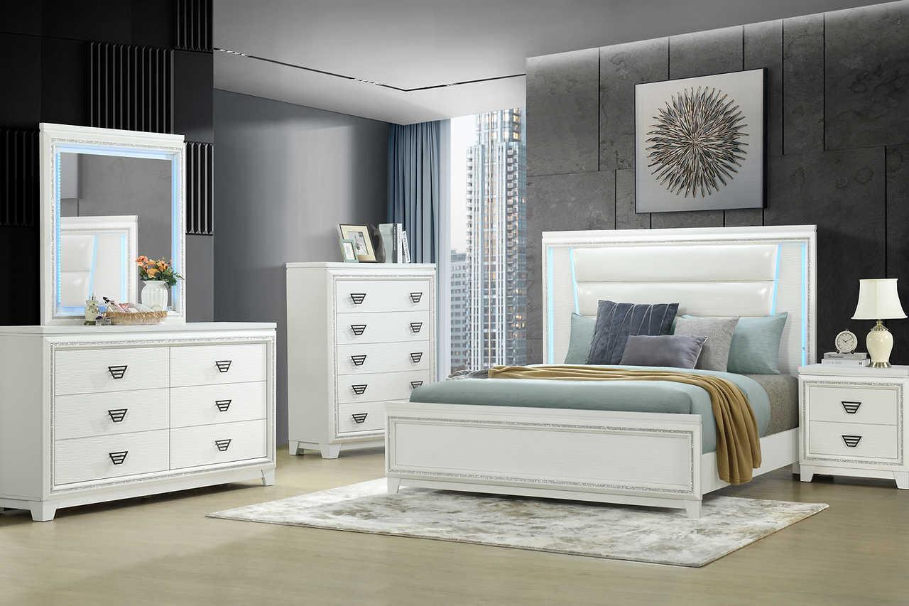 Aanya White Nightstand - Ella Furniture
