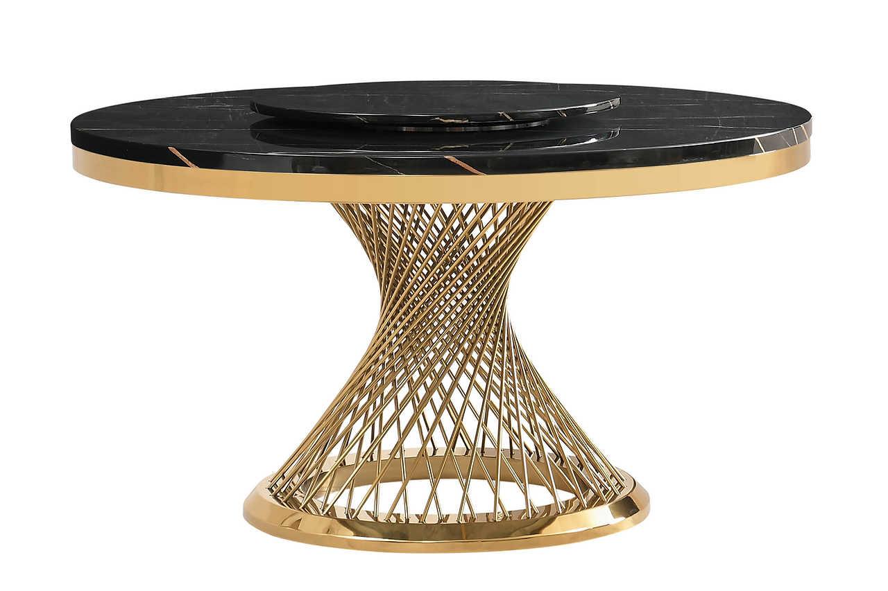 Unico Black Gold Dining Table