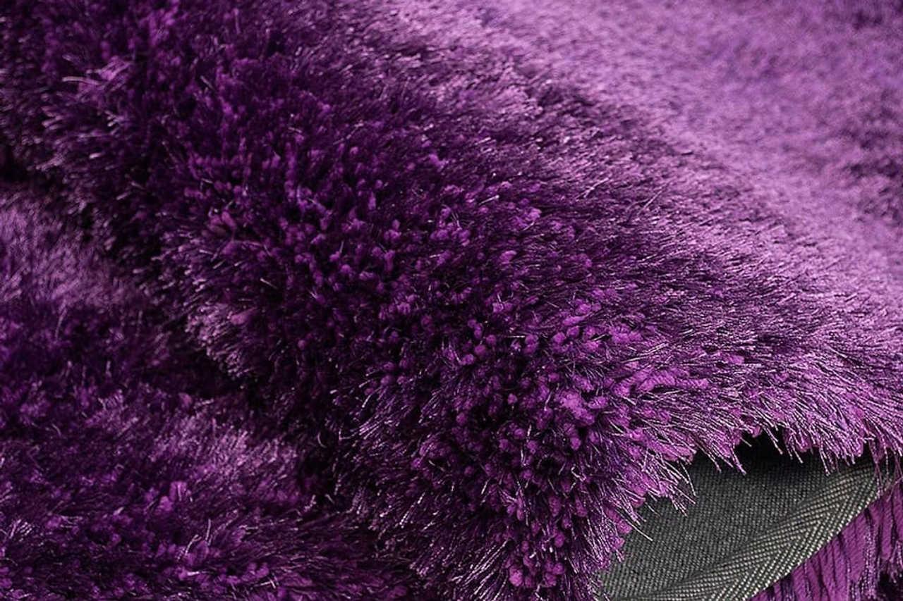 Afro Shag Violet Modern Transitional Art Silk Shine Rug - Ella Furniture