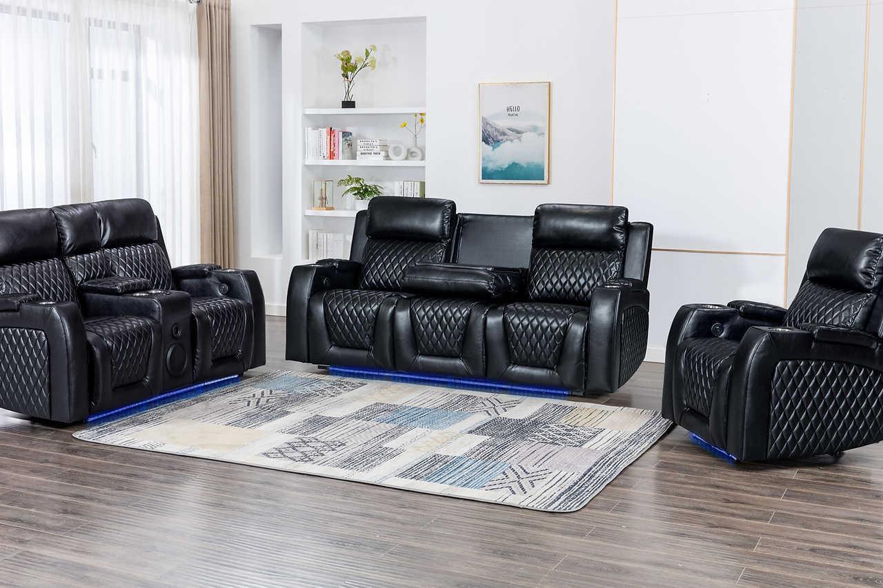 Lex Leather Power 3-Piece Reclining Set