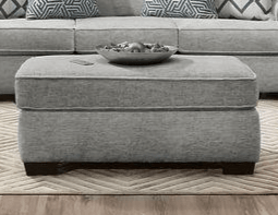 Ritzy Gray Ottoman