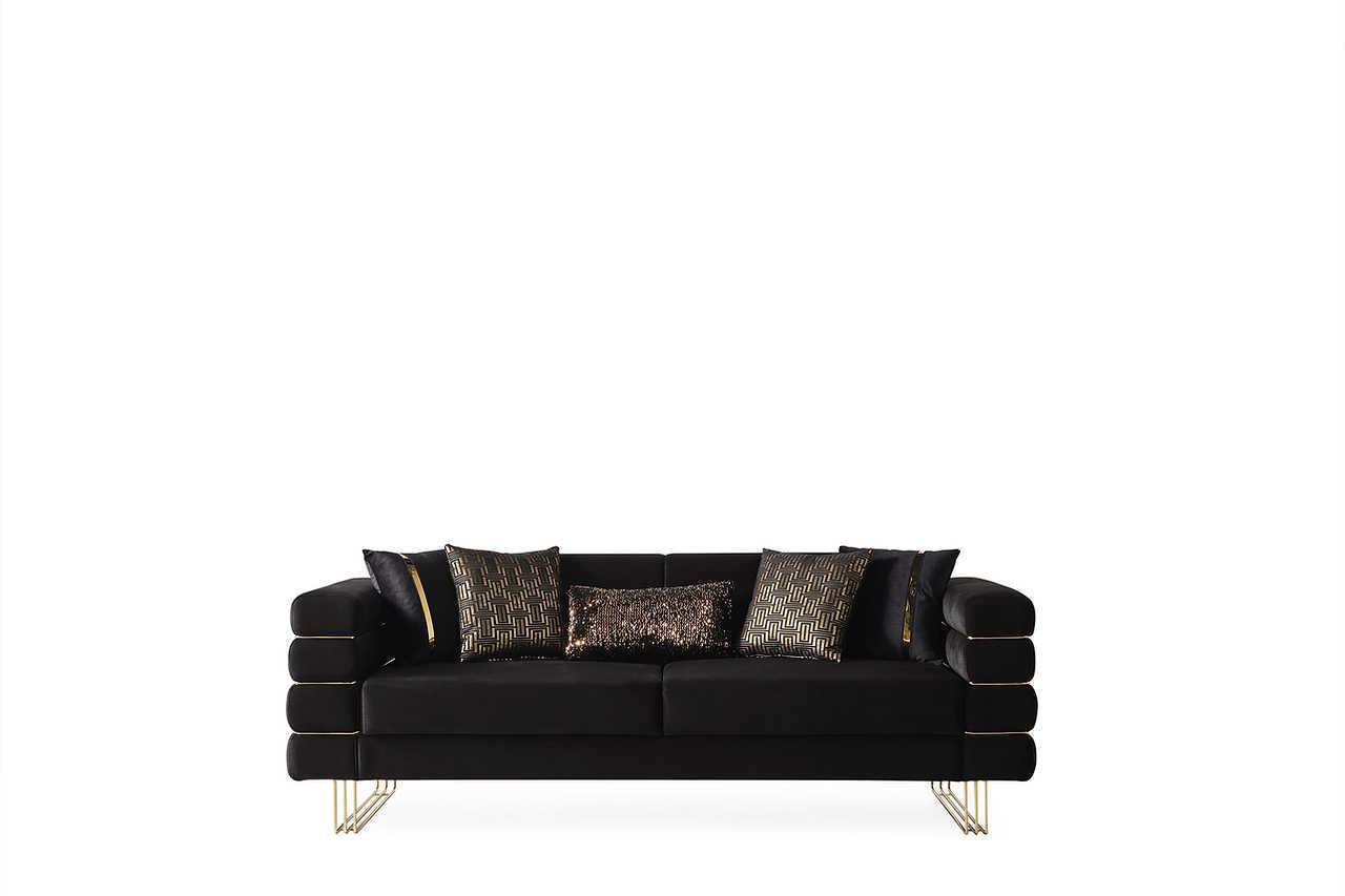 Luma Black 2-Piece Living Room Set