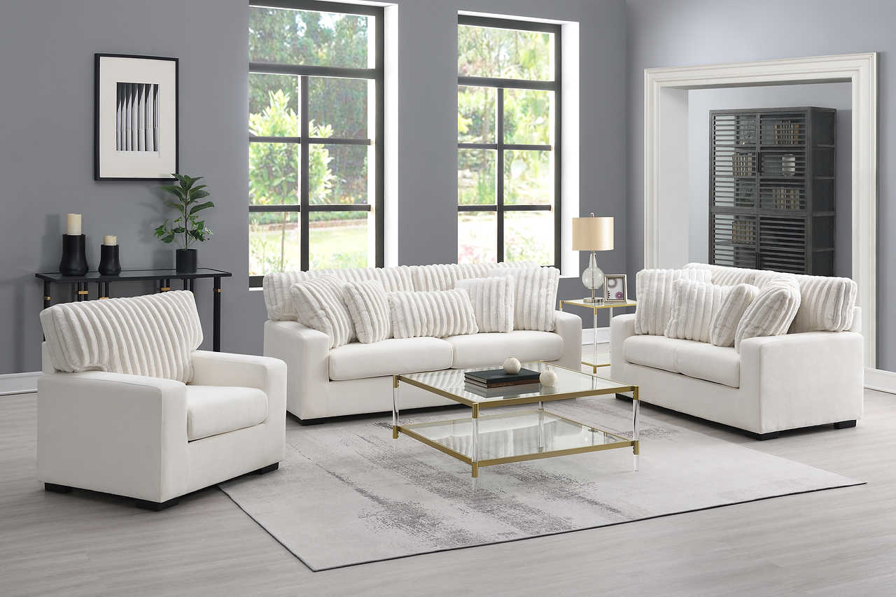Tarra Ivory Fabric Chair