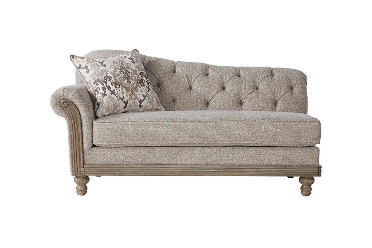 Sandstone Oyster Beige Modern Contemporary Wood, Engineered Wood Fabric Tufted Sofa - Ella Furniture