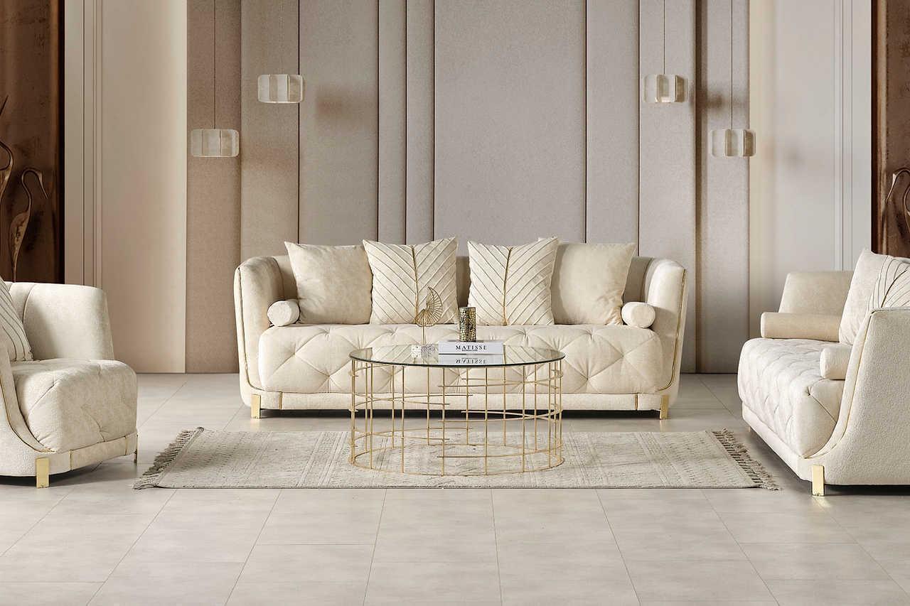 Elit Off White Living Room Set