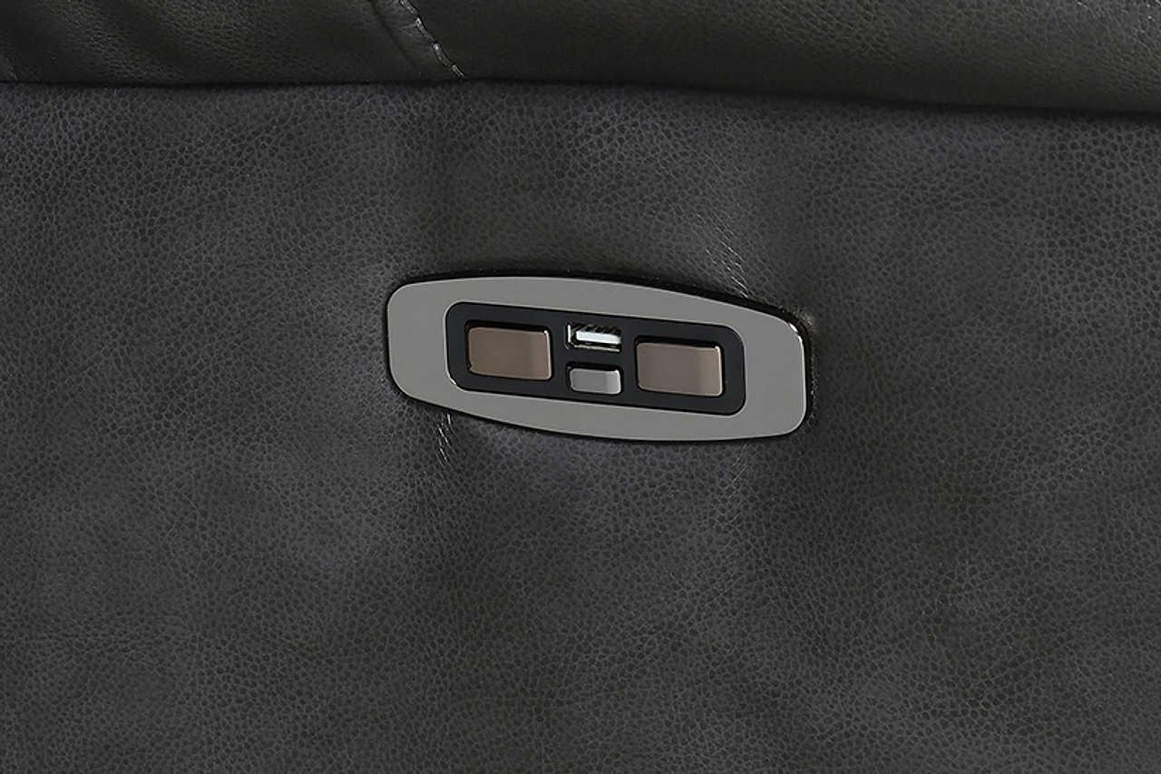 Party Time Gray Power Reclining Set