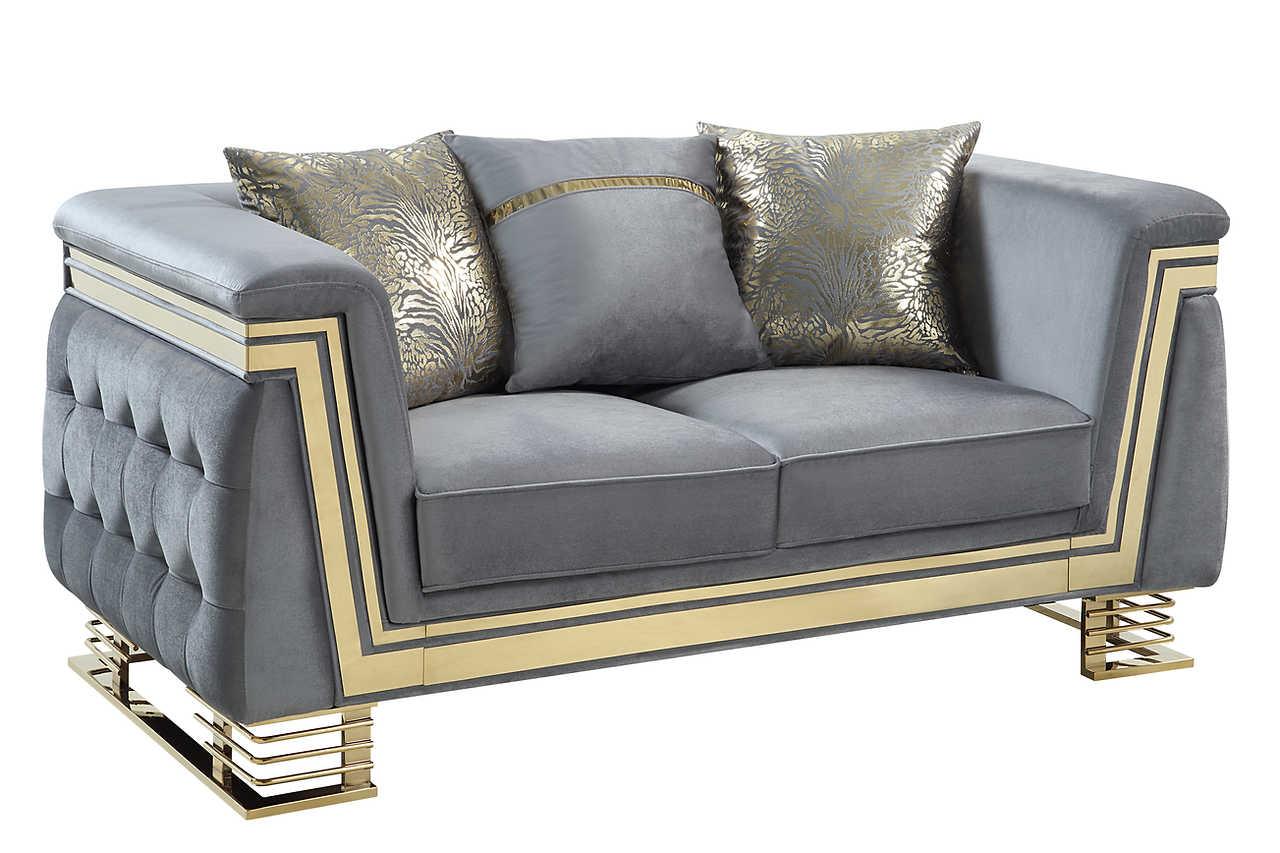 Ashton Grey Gold Upholstered Chair