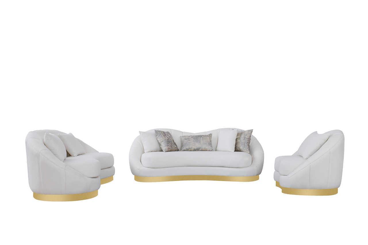 Olena Ivory 2-Piece Living Room Set