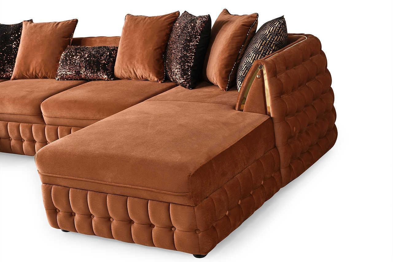 Sicilya Rust Orange Sectional