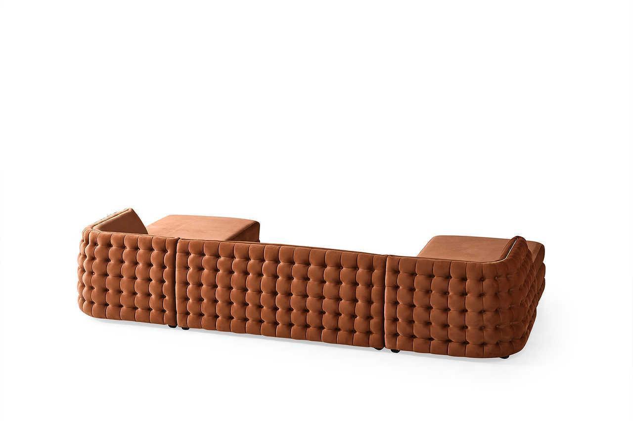 Sicilya Rust Orange Sectional