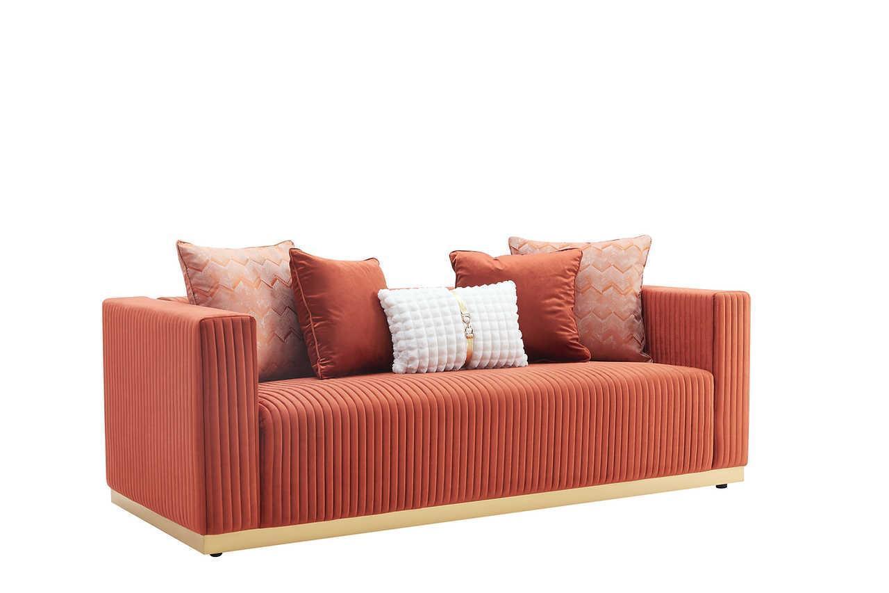 Alisha Rust 2-Piece Living Room Set
