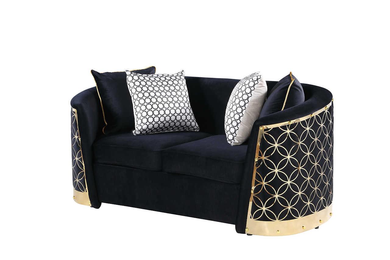 Athena Black Living Room Set