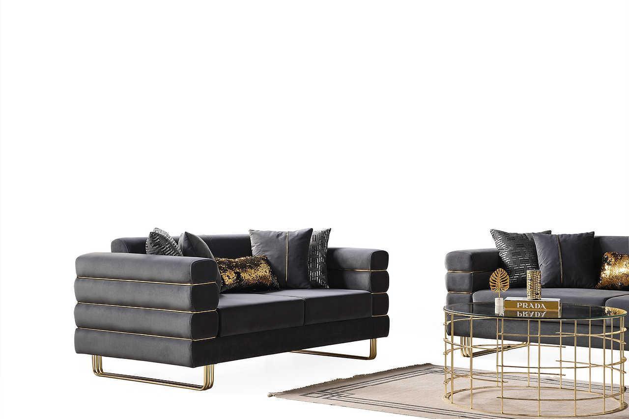 Luma Gray 2-Piece Living Room Set