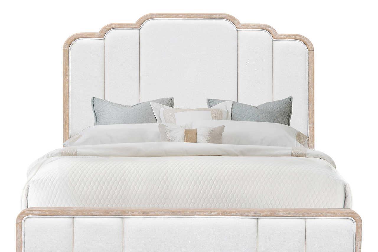 Laguna Light Brown Gray Upholstered Panel Bedroom Set
