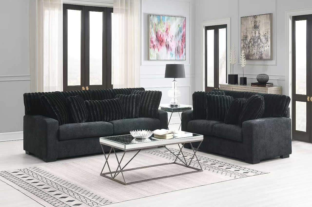 Tarra Black Fabric Chair