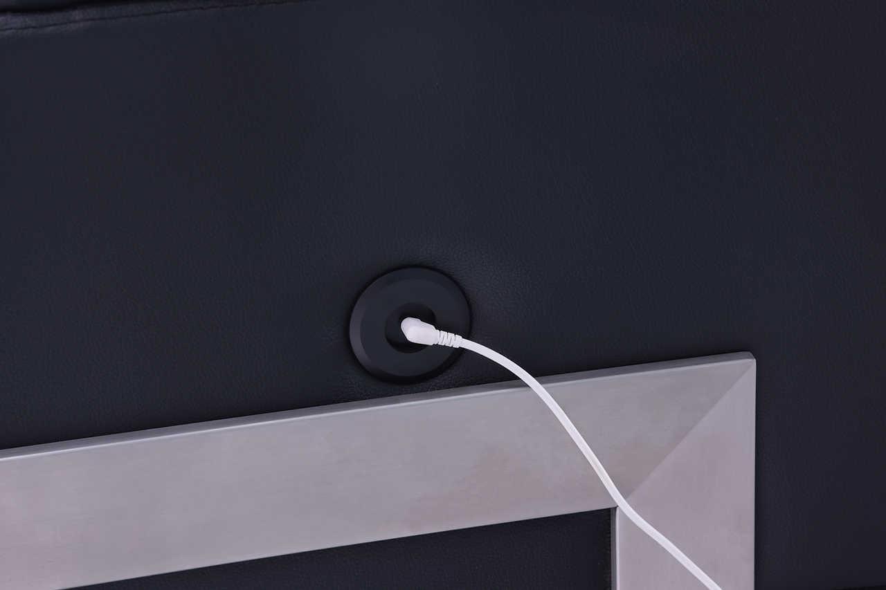 Magic Black PU LED Speaker Sectional