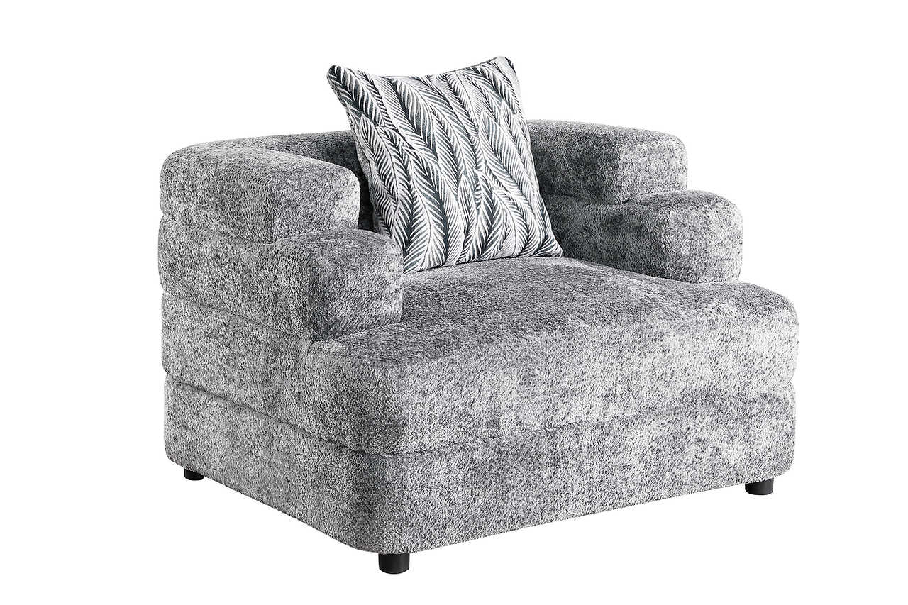 Stepso Charcoal Boucle Living Room Set