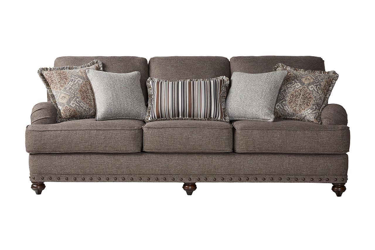 Phineas Driftwood Modern Contemporary Wood, Engineered Wood Fabric Sofa - Ella Furniture