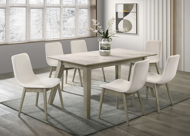 Dorri White Dining Room Set