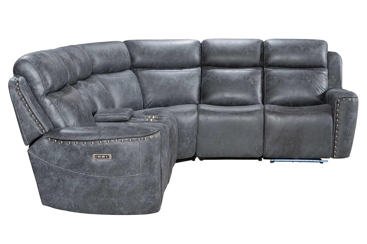Romi Grey Power Reclining Sectional