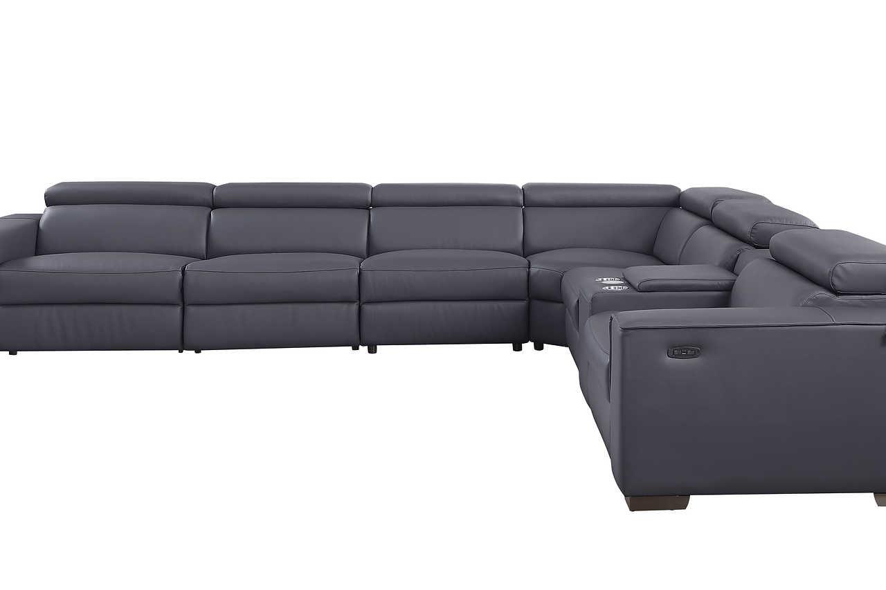 Picasso Dark Gray 7-Piece 3 Power Reclining Sectional