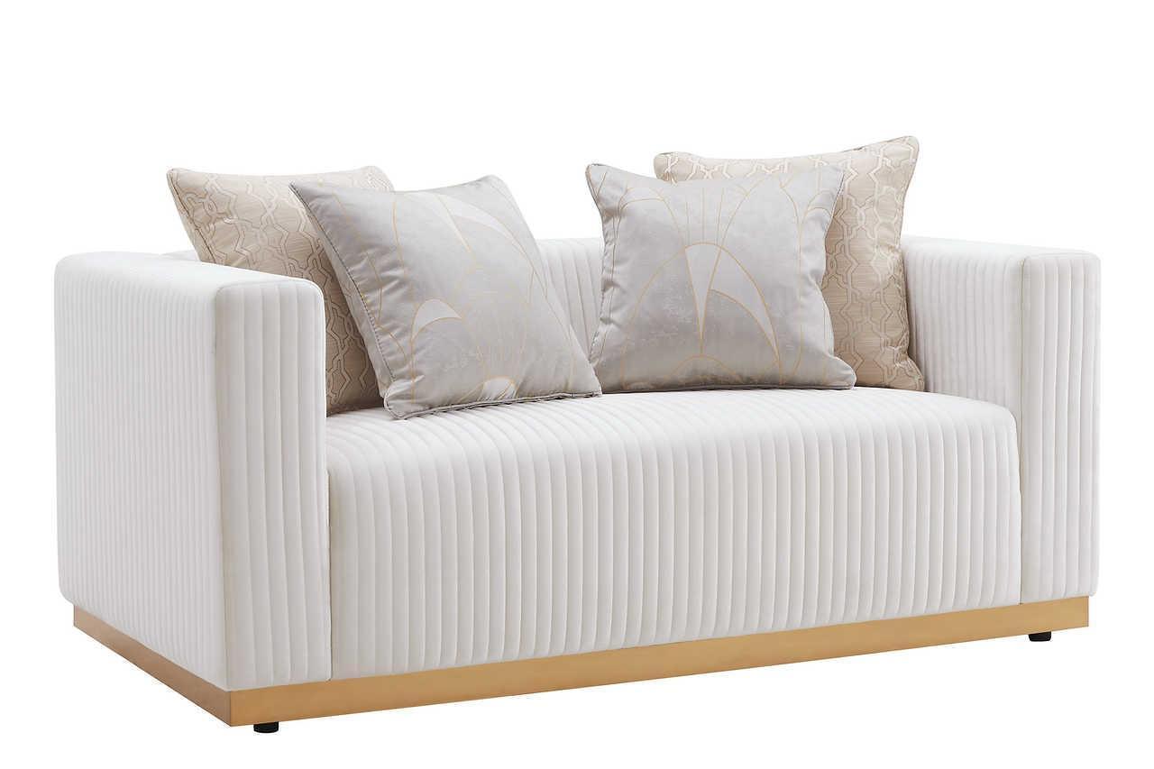 Alisha Ivory 2-Piece Living Room Set