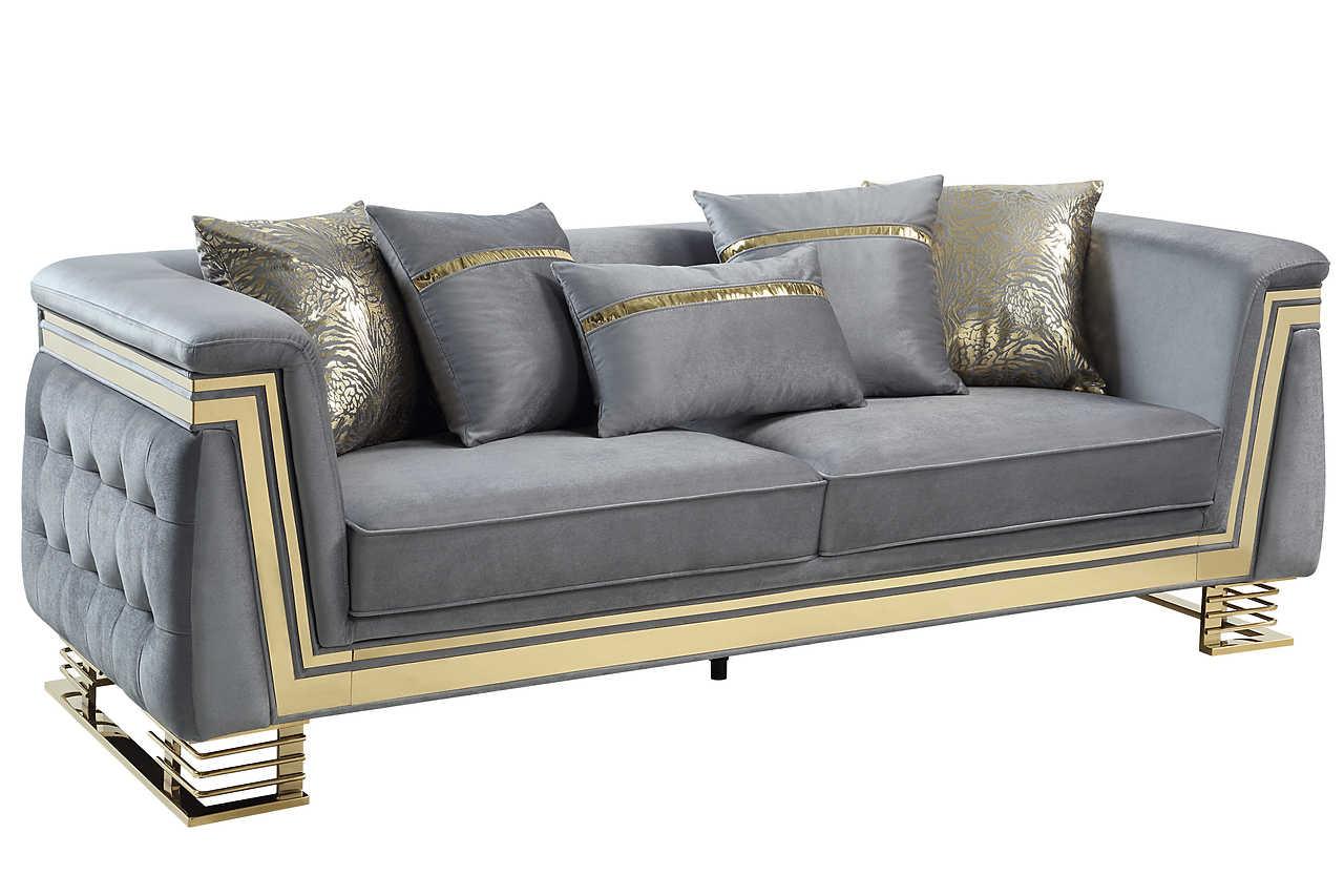 Ashton Grey Gold Upholstered Chair