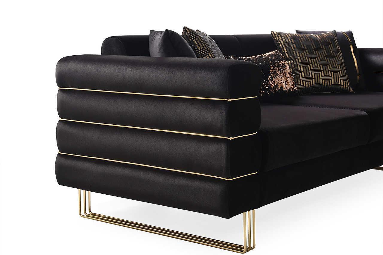 Luma Black 2-Piece Living Room Set