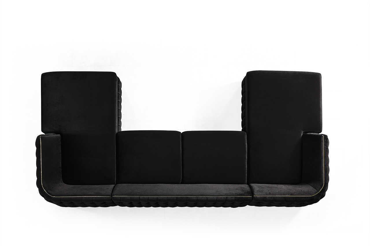 Sicilya Black Sectional