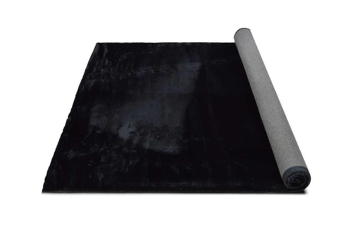 Rabbit Black Area Rug