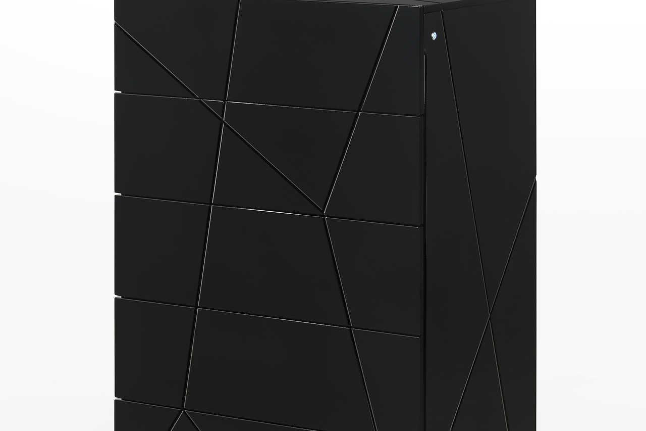 Naomi Black LED Upholstered Bedroom Set - Ella Furniture
