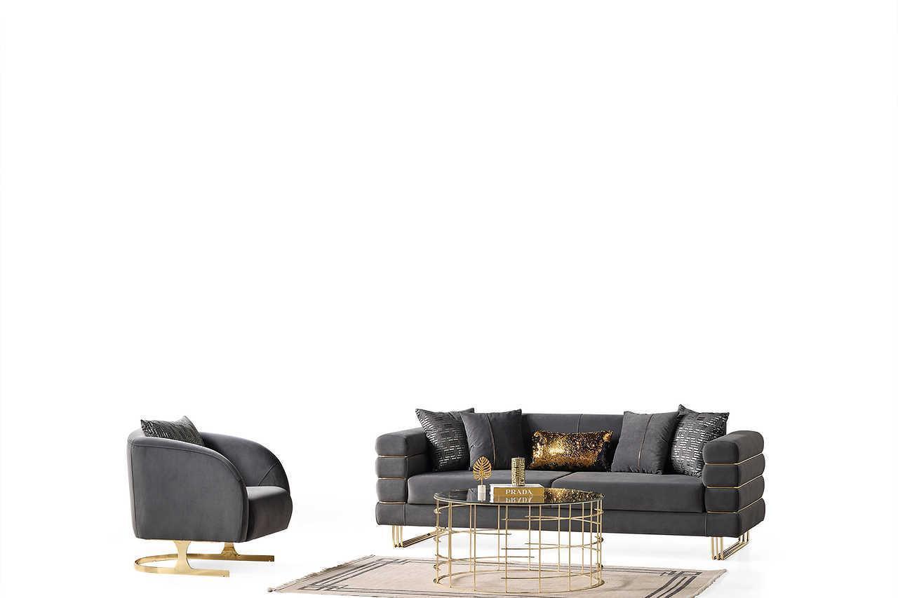 Luma Gray 2-Piece Living Room Set