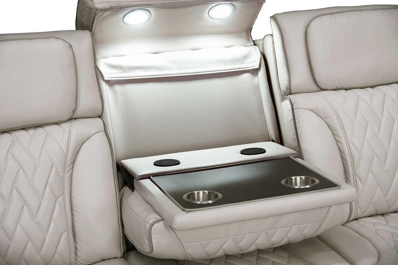 Skyline Beige Leather 2-Piece Power Reclining Set