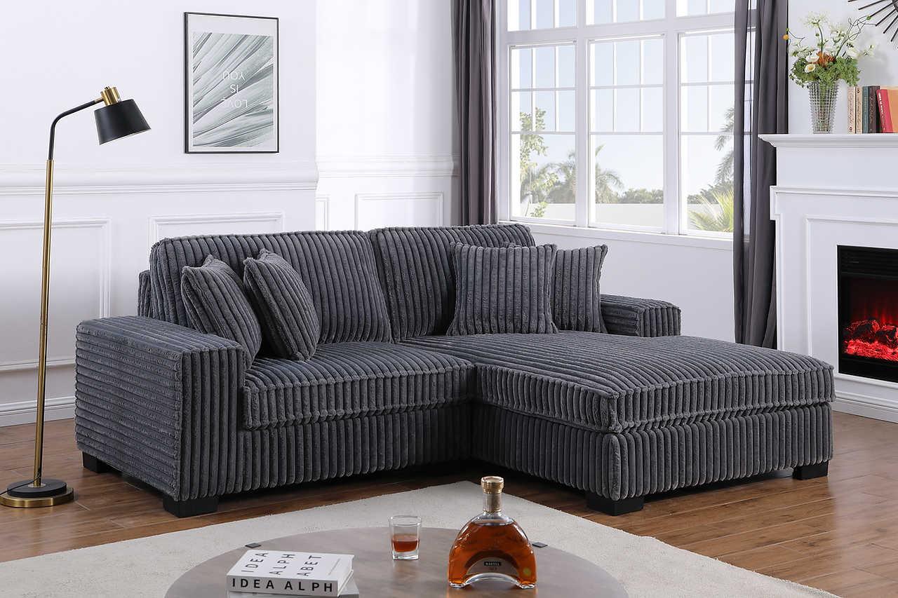 Comfy II Grey 2-Piece Sectional