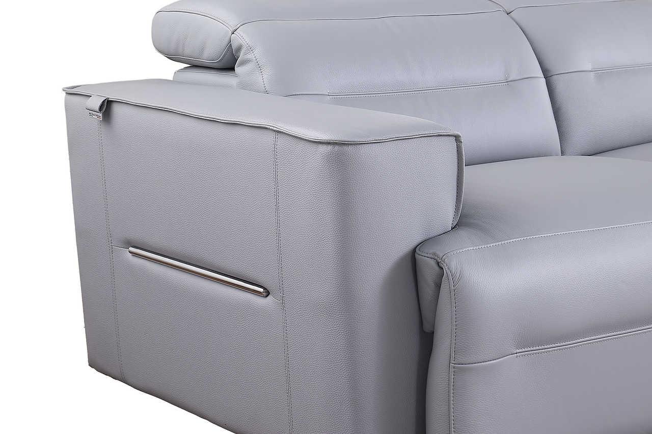 Nexus Light Blue Power Reclining Sectional