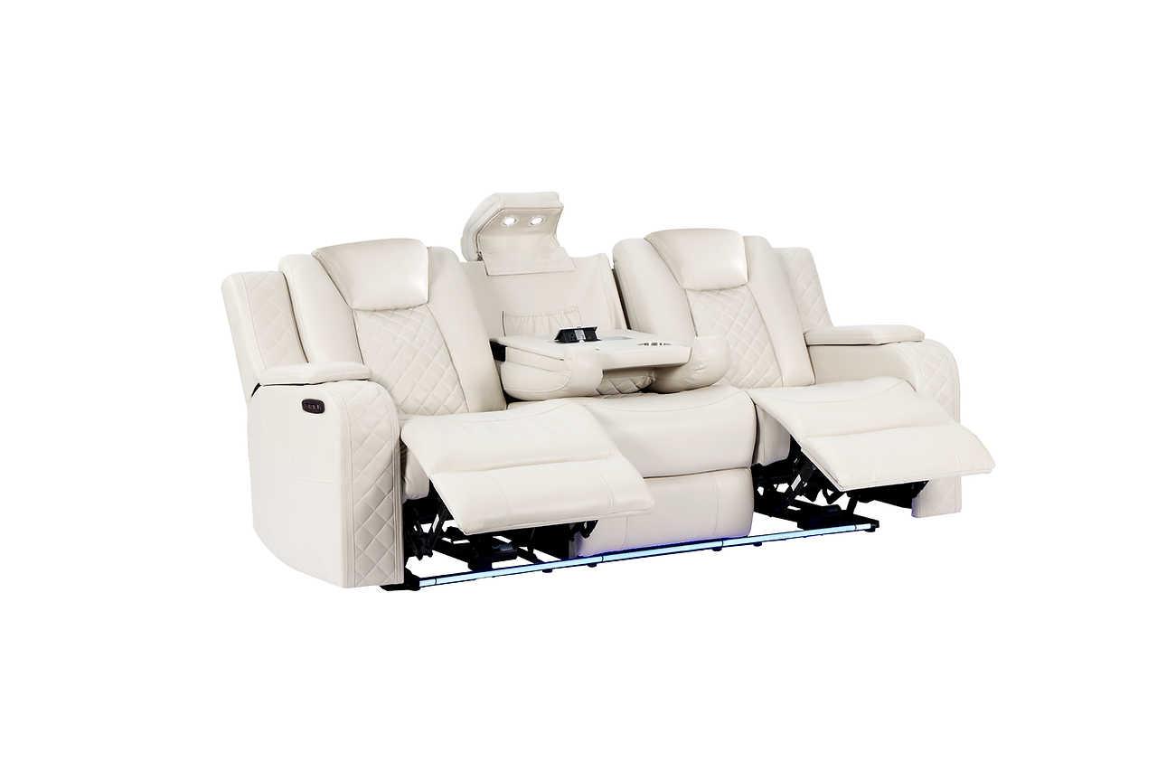 Eclipse Sand Air Leather 2-Piece Power Reclining Set
