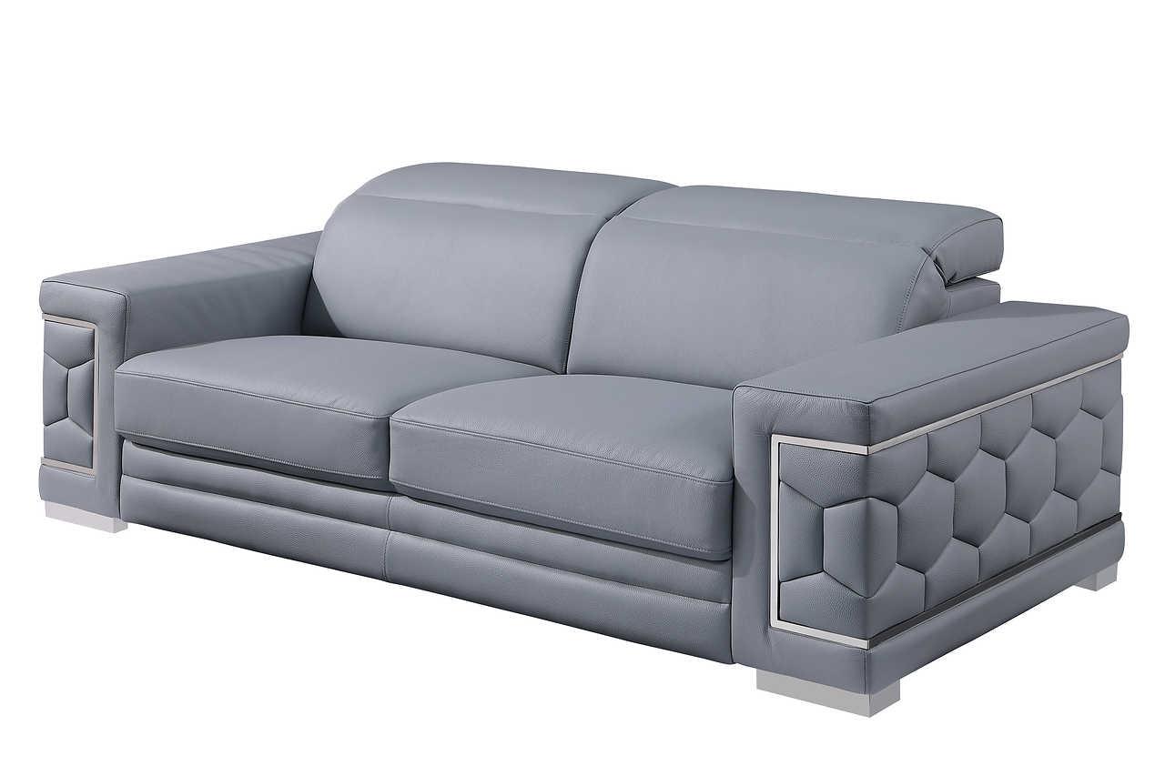Favo Light Blue Leather Chair