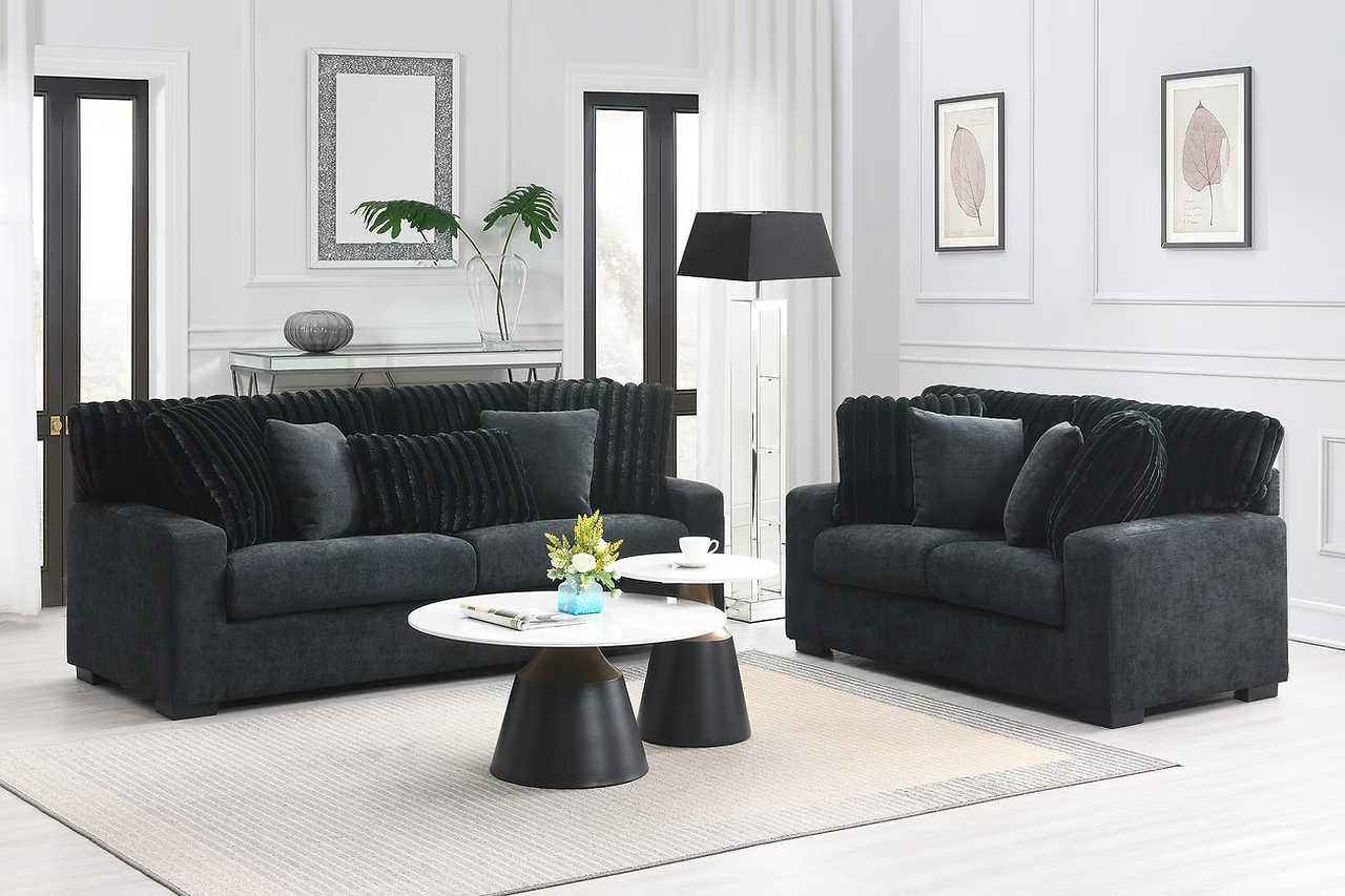 Tarra Black Fabric Chair