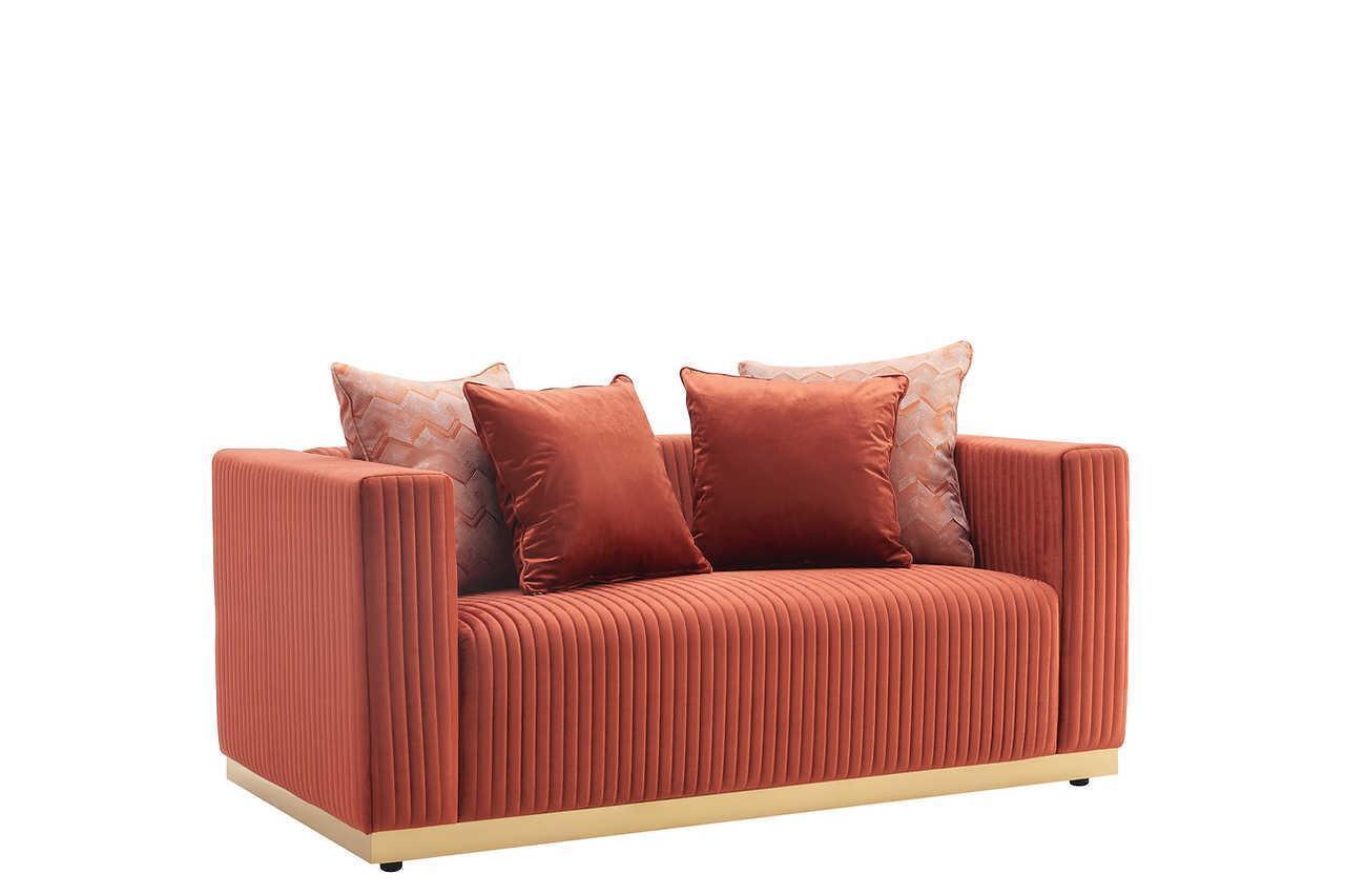 Alisha Rust 2-Piece Living Room Set
