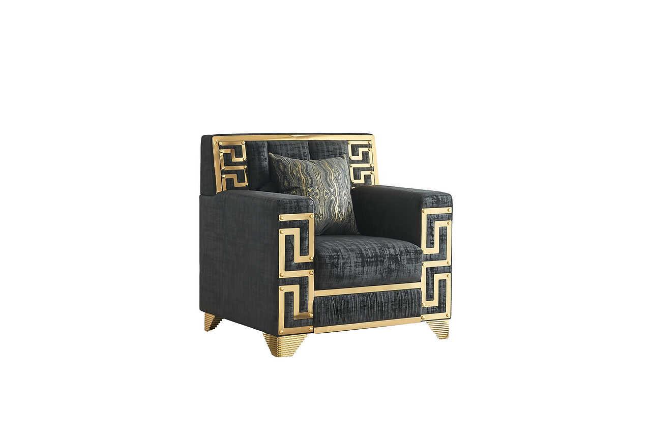 Hira Black Living Room Set