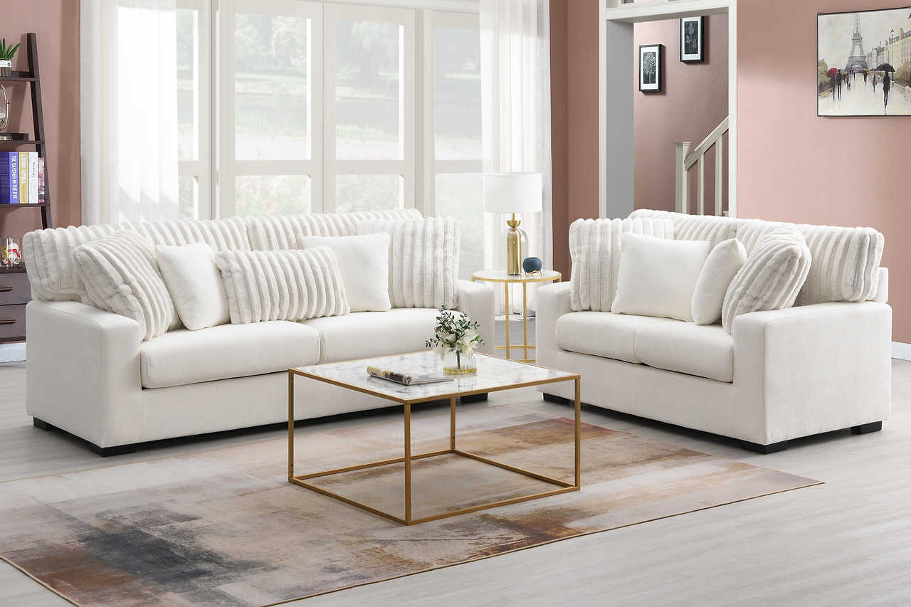 Tarra Ivory Fabric Chair