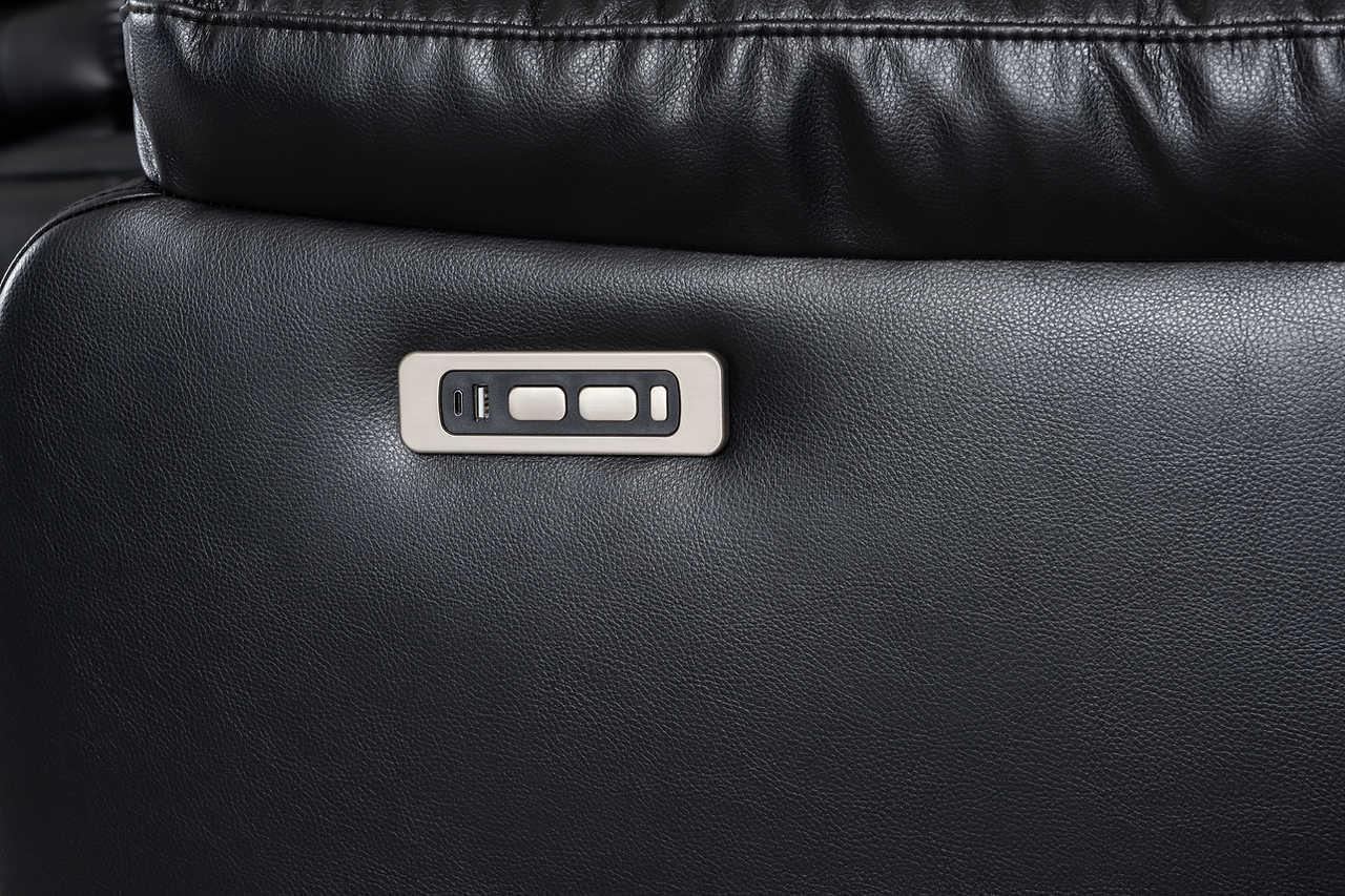 Turbo Black Power Reclining Sectional