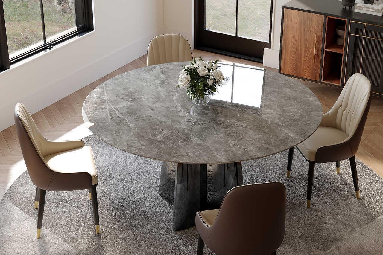 Luxe Faux Marble Dining Table #2