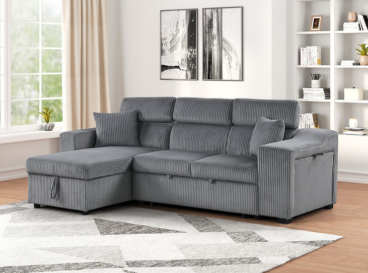 Bonaterra II Gray Storage Sectional