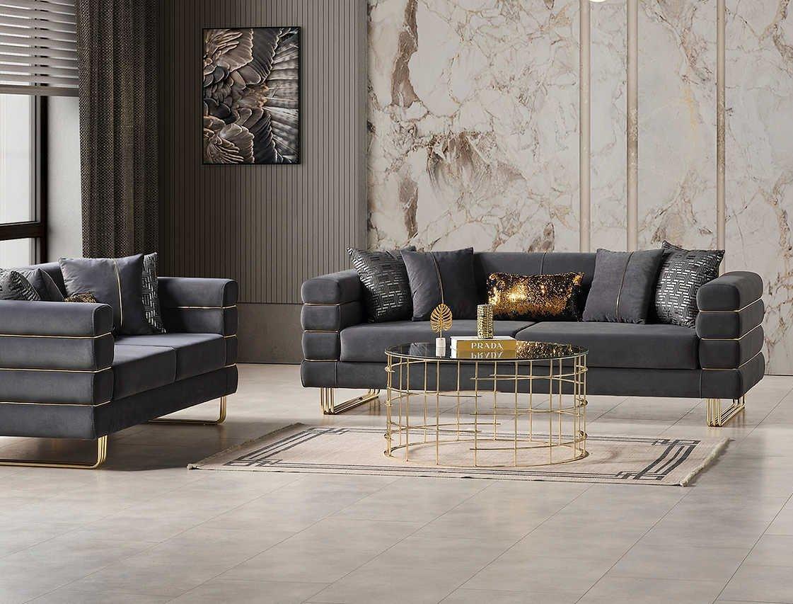 Luma Gray 2-Piece Living Room Set