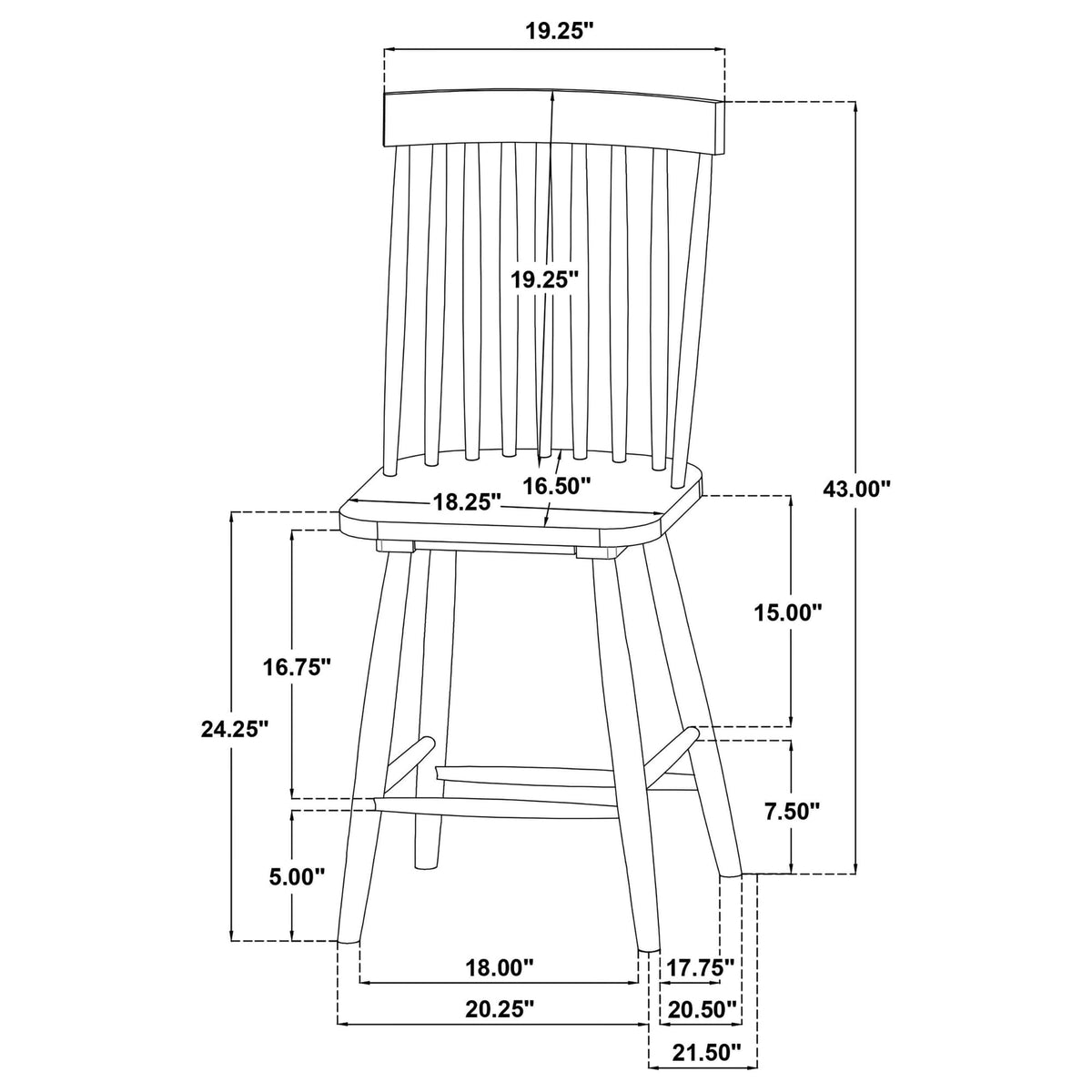 Andrews 5-Piece Round Counter Dining Set in Light Ash and White — product image 12