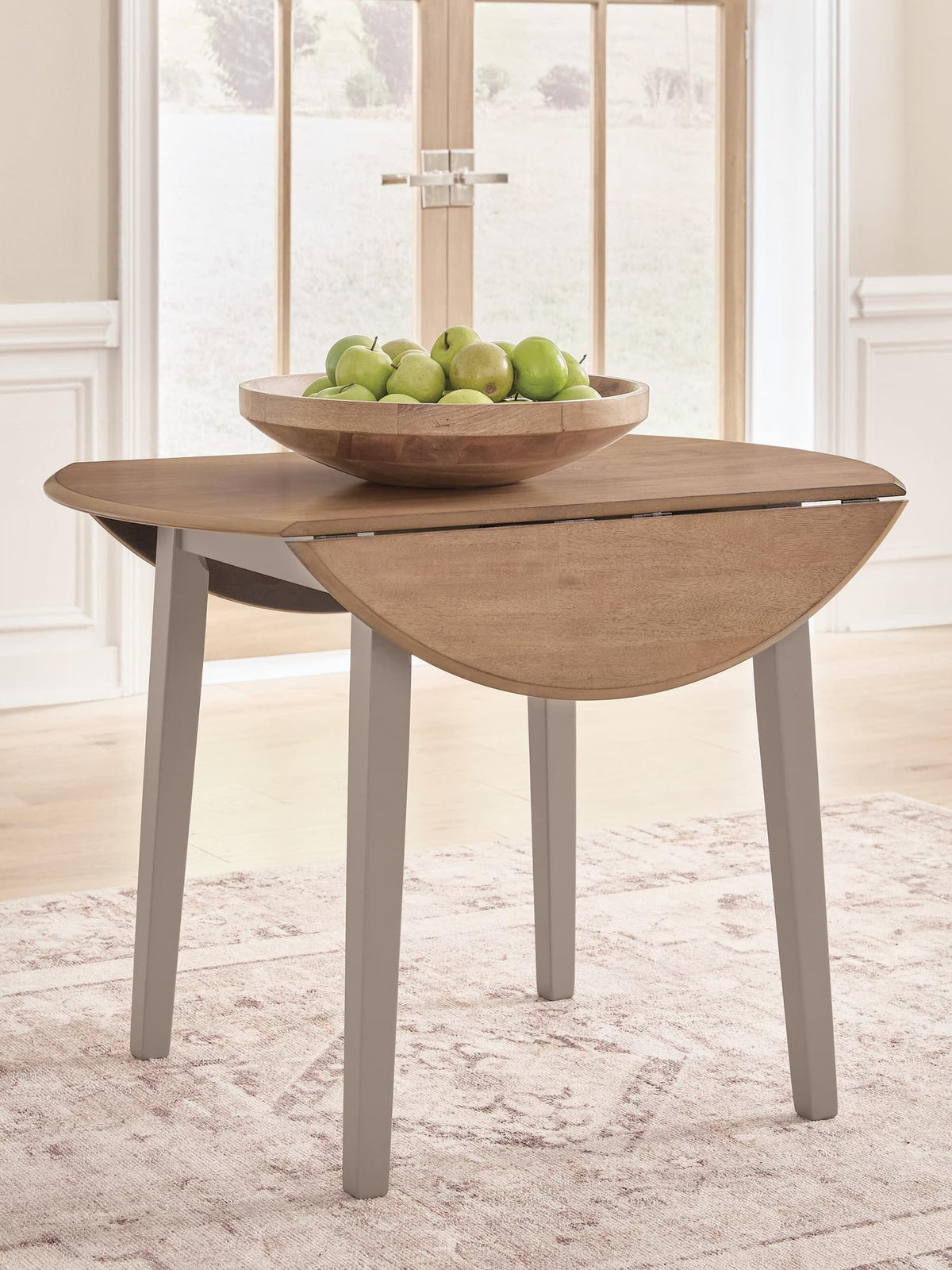Harperfeld Natural/Gray Dining Drop Leaf Table — product image 4
