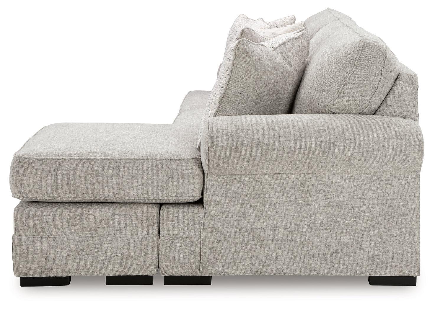 Eastonbridge Shadow Chenille Sofa Chaise - Ella Furniture