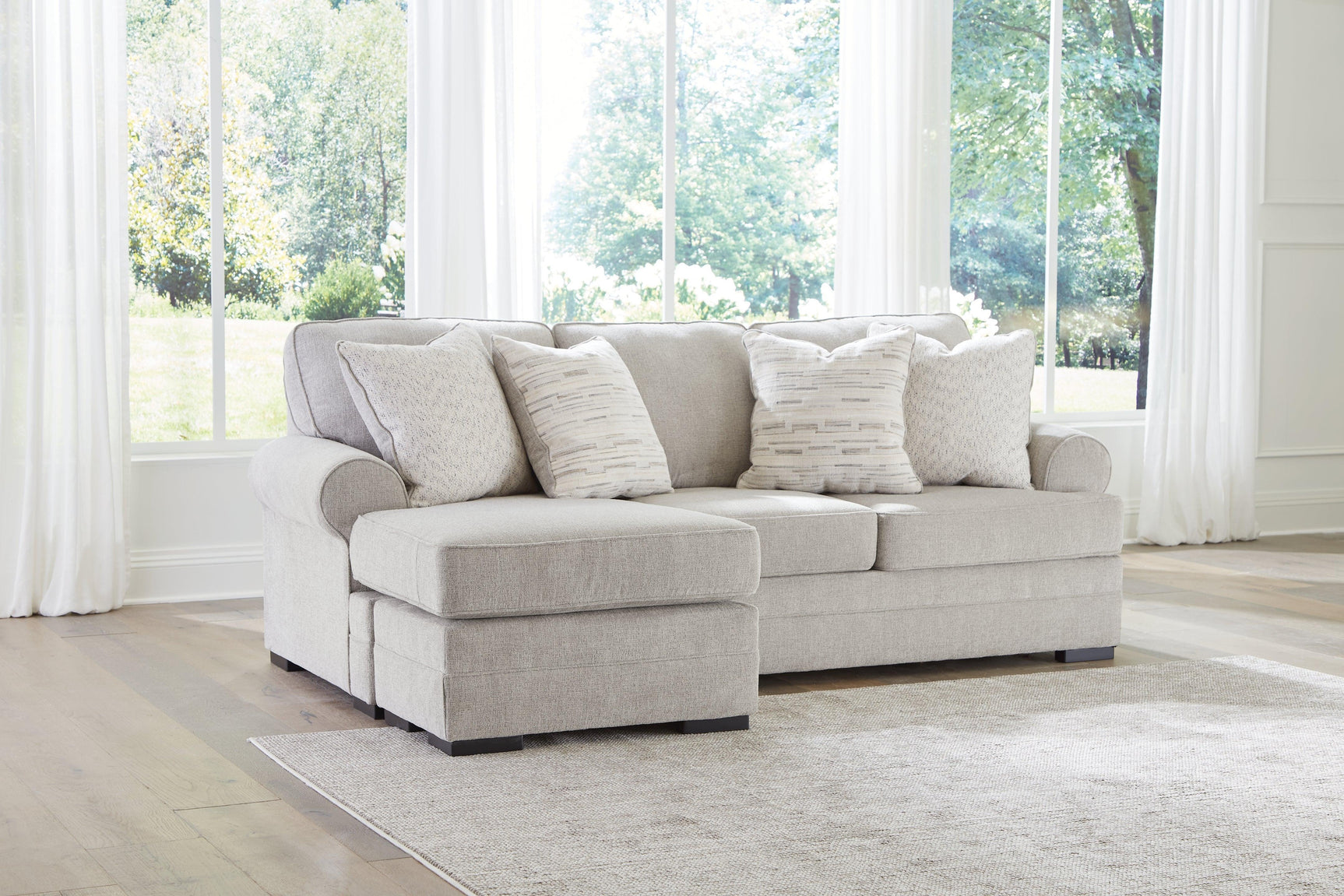 Eastonbridge Shadow Chenille Sofa Chaise - Ella Furniture